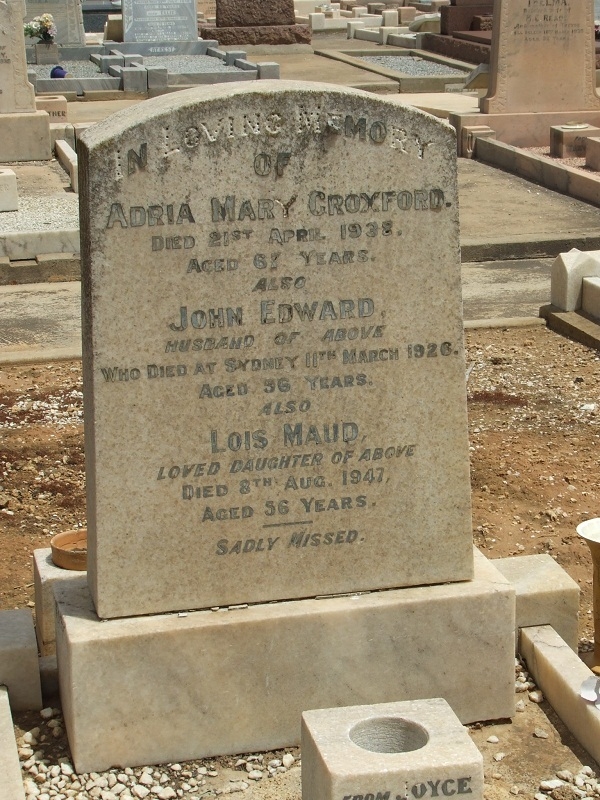 John Edward & Adria Mary Croxford